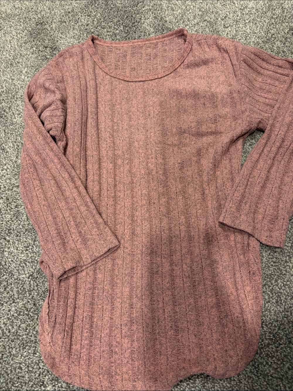 SHEIN Ribbed Two-Piece Set - Dusty Rose - Picture 3 of 7